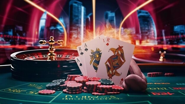 Live dealer revealing Texas Hold'em Bonus community cards and outcomes